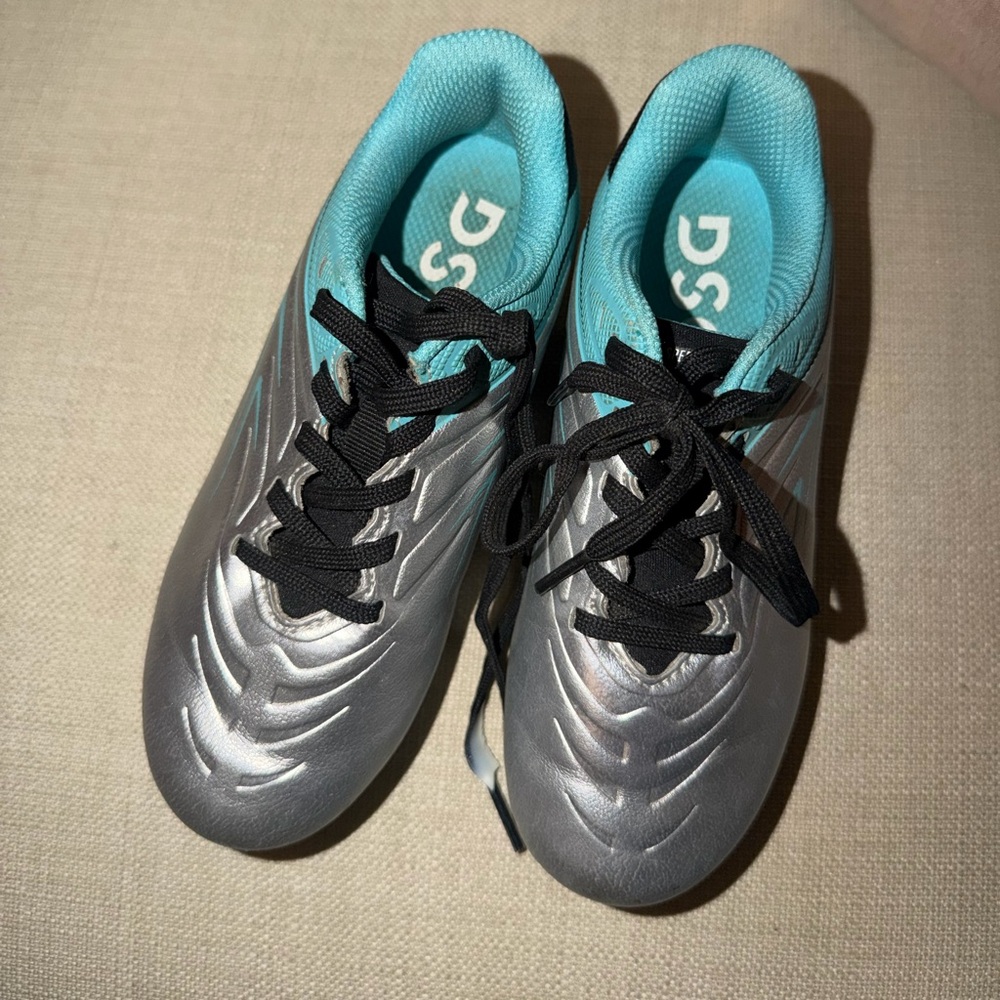 DC Kids Sneakers in Silver with Teal Accents sports shoes